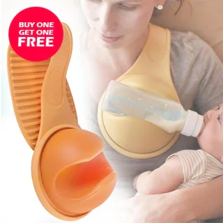 Rotating hands free sales baby bottle holder